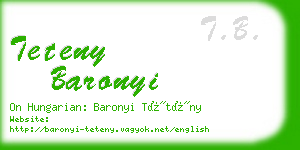 teteny baronyi business card